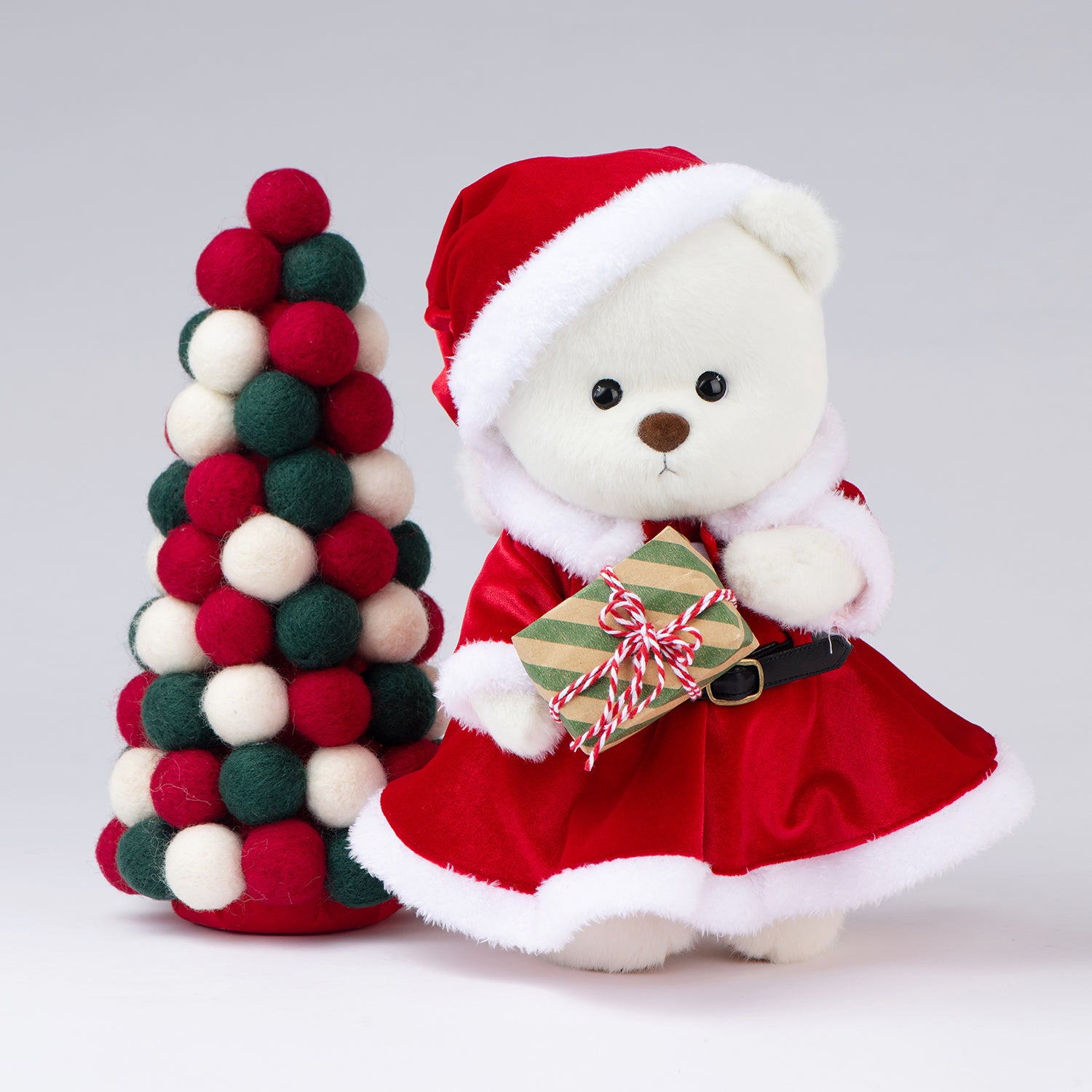 Lina Bear Santa Dress with Red Hat Suit (30cm)