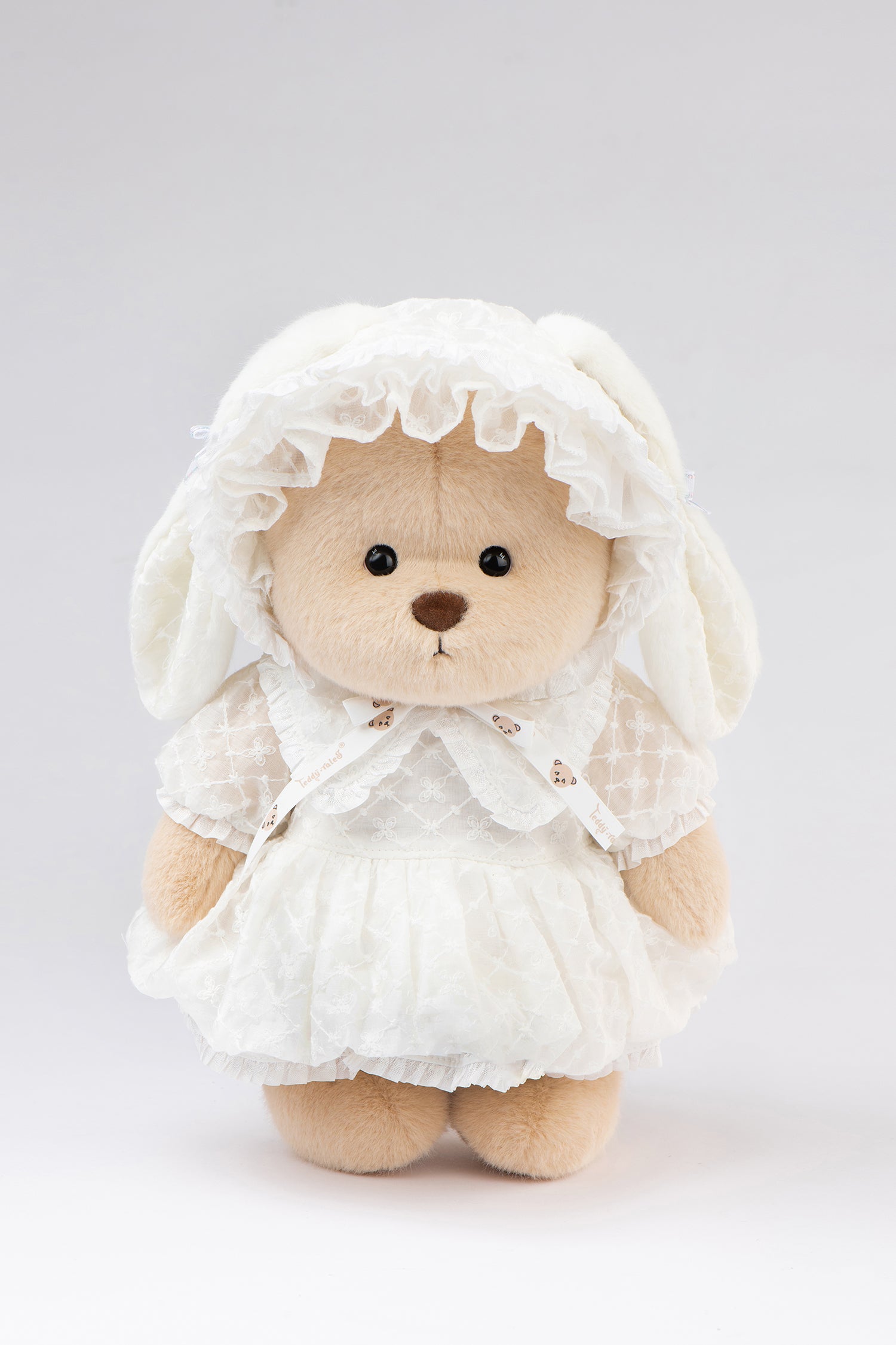 Lina Bear White Lilac Dress with Drop Bunny Ears(30cm)