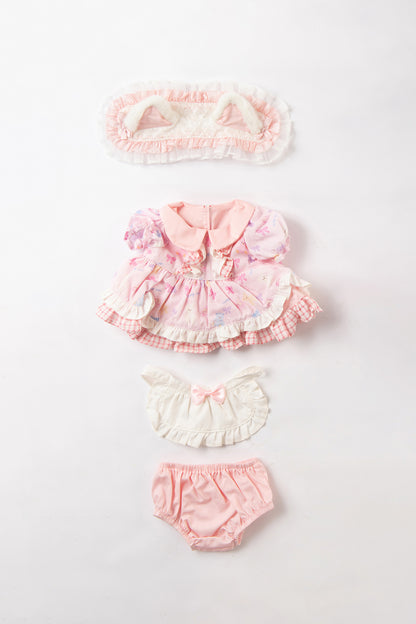 Lina Bear Tulip Pink Dress(30cm)