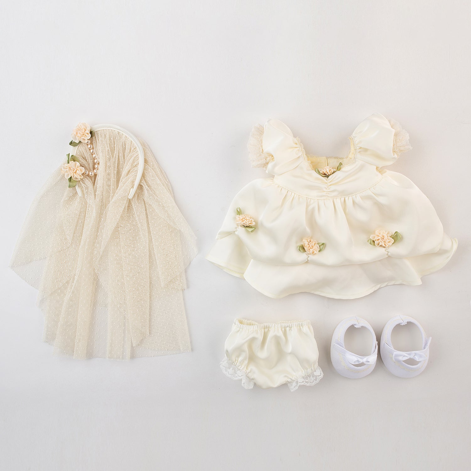 Lina Bear Love Story Bear Cream Bride Dress(30cm)