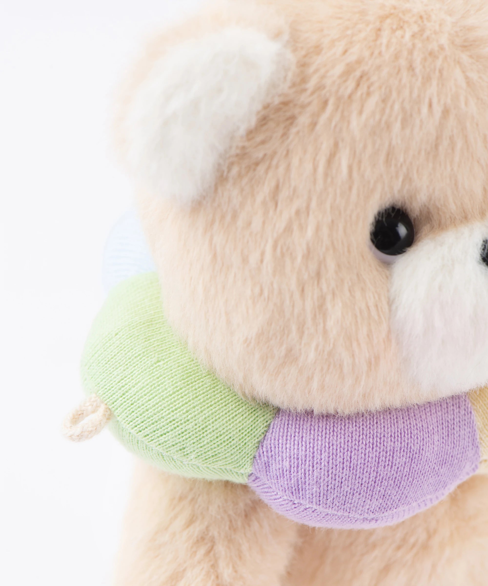 リーナベアぬいぐるみポケットシリーズ - レインボーフラワーピンクベア カラー付 (15cm)