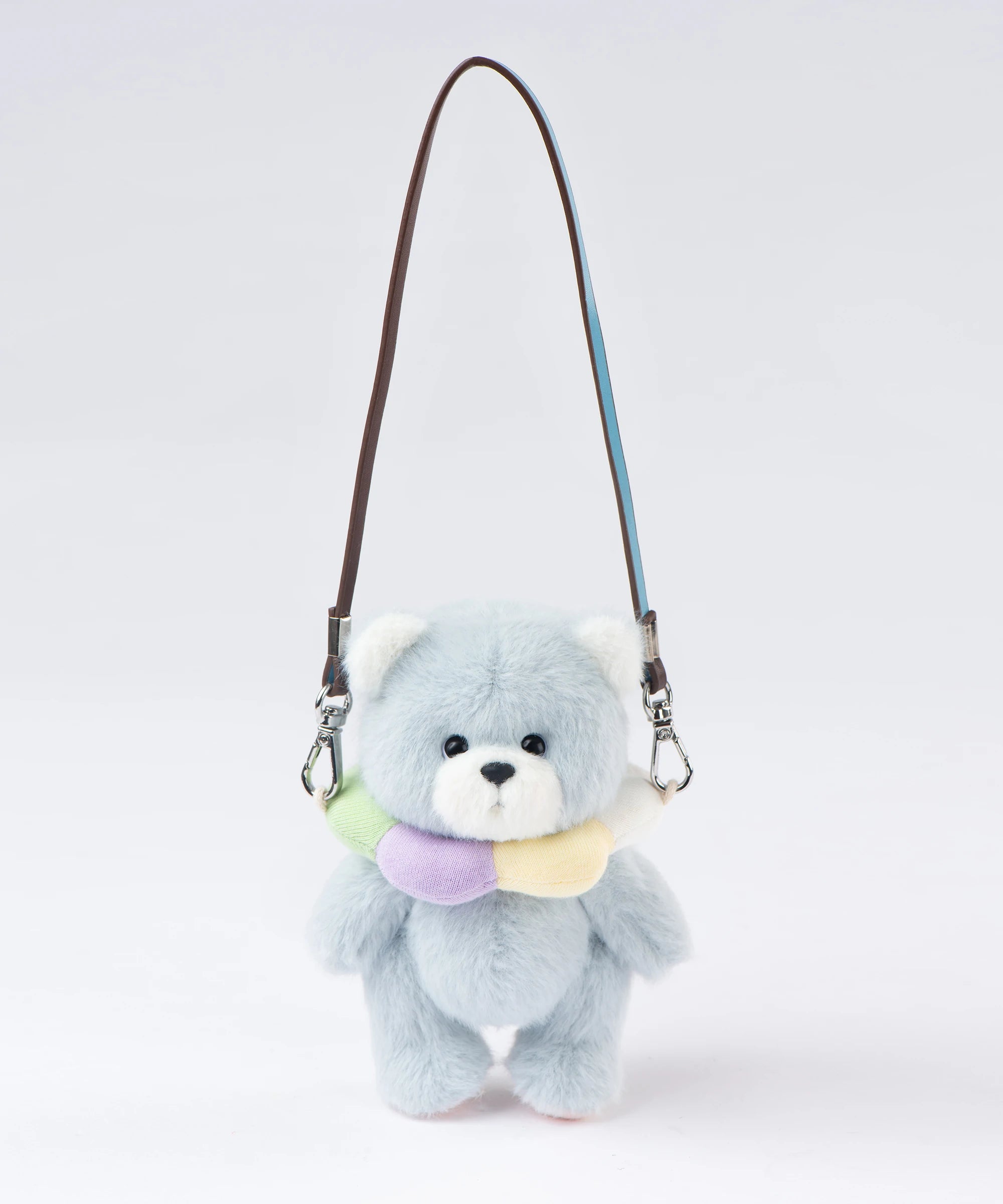 リーナベアぬいぐるみポケットシリーズ - レインボーフラワーピンクベア カラー付 (15cm)
