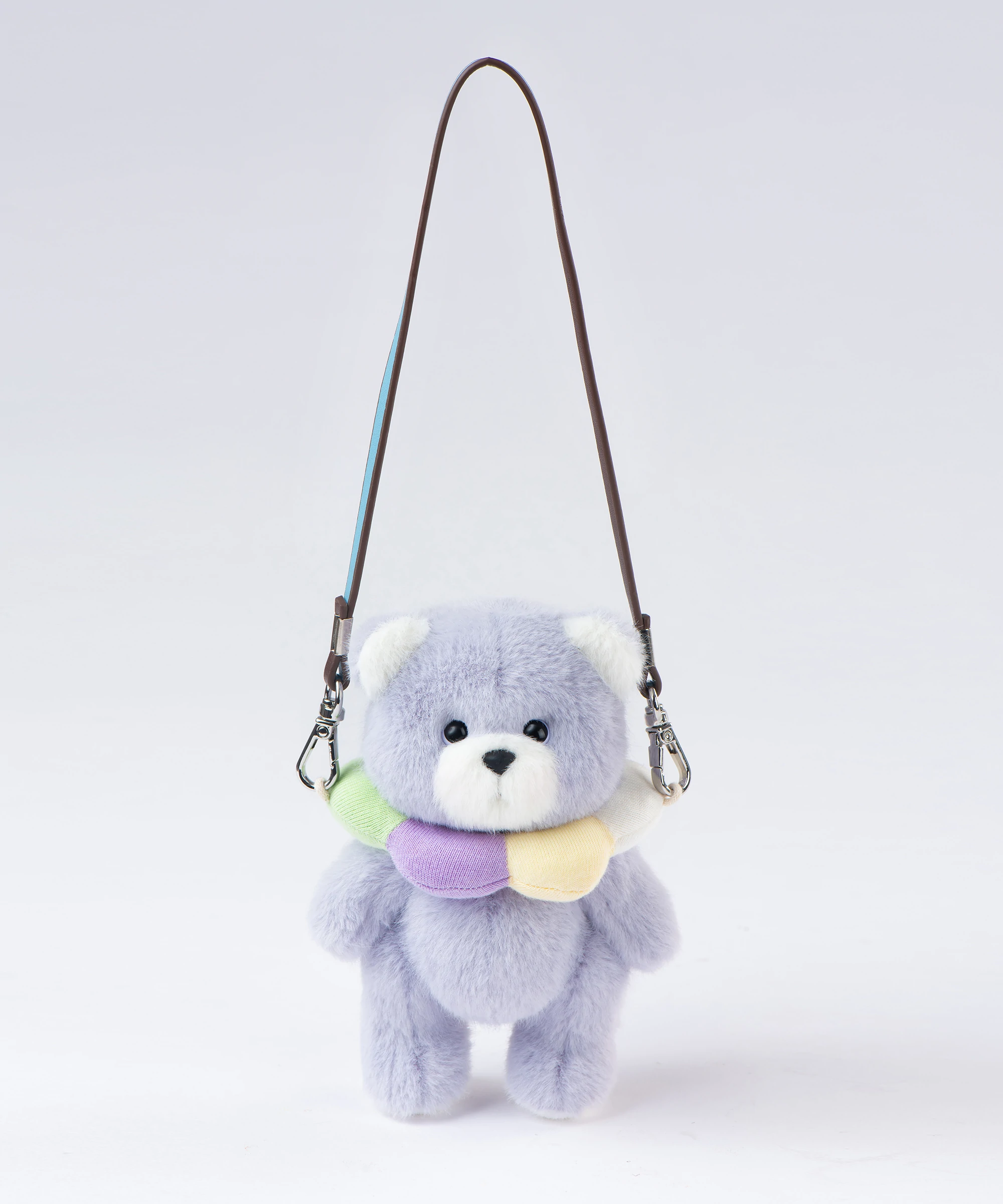 リーナベアぬいぐるみポケットシリーズ - レインボーフラワーピンクベア カラー付 (15cm)