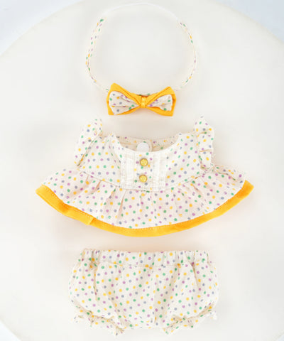 夏デイジーオレンジ水玉柄コーデセット-S(20cm)