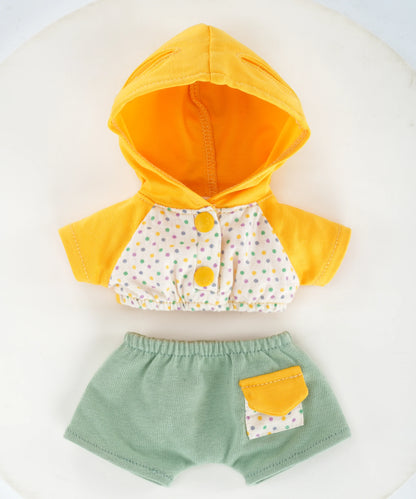Summer Daisy Orange Polka Dot Outfit Set-S(20cm)