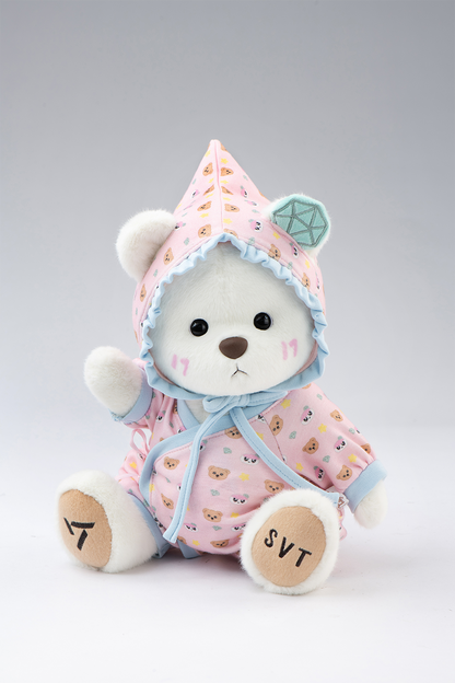 TeddyTales × Seventeen BongBong Bear with Pink Babysuit(30cm)