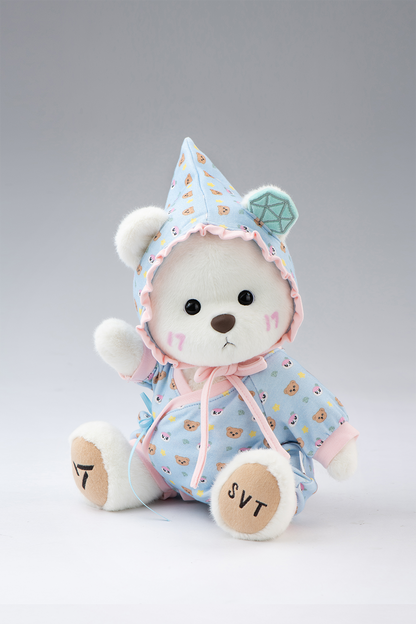 TeddyTales × Seventeen BongBong Bear with Blue Babysuit(30cm)