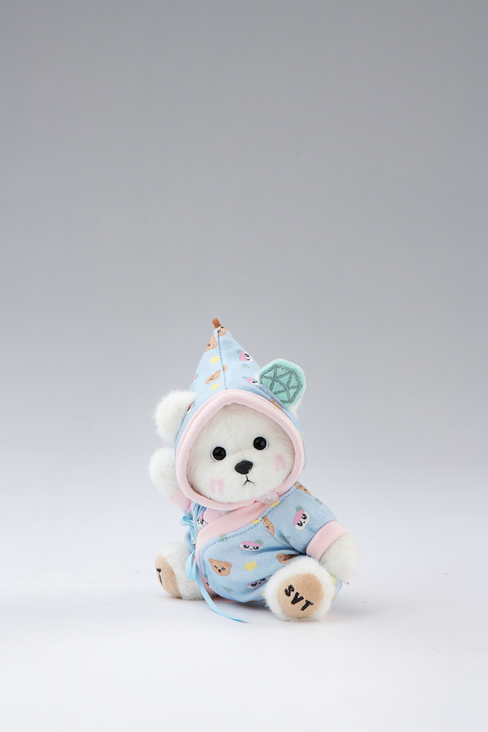 TeddyTales × Seventeen BongBong Bear with Blue Babysuit(15cm)