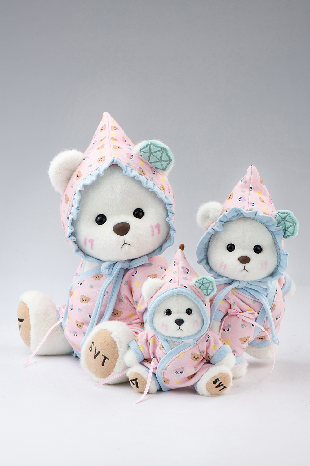 TeddyTales × Seventeen BongBong Bear with Pink Babysuit(20cm)