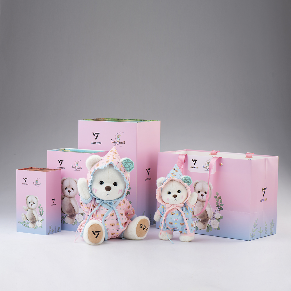 TeddyTales × Seventeen BongBong Bear with Pink Babysuit(20cm)