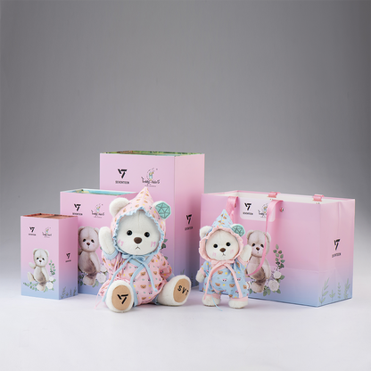 TeddyTales × Seventeen BongBong Bear with Pink Babysuit(20cm)