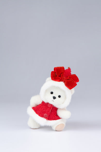 Lina Bear Pocket Series - Christmas Hood with Bow Suit (15CM)