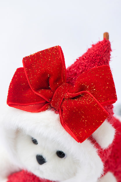 Lina Bear Pocket Series - Christmas Hood with Bow Suit (15CM)