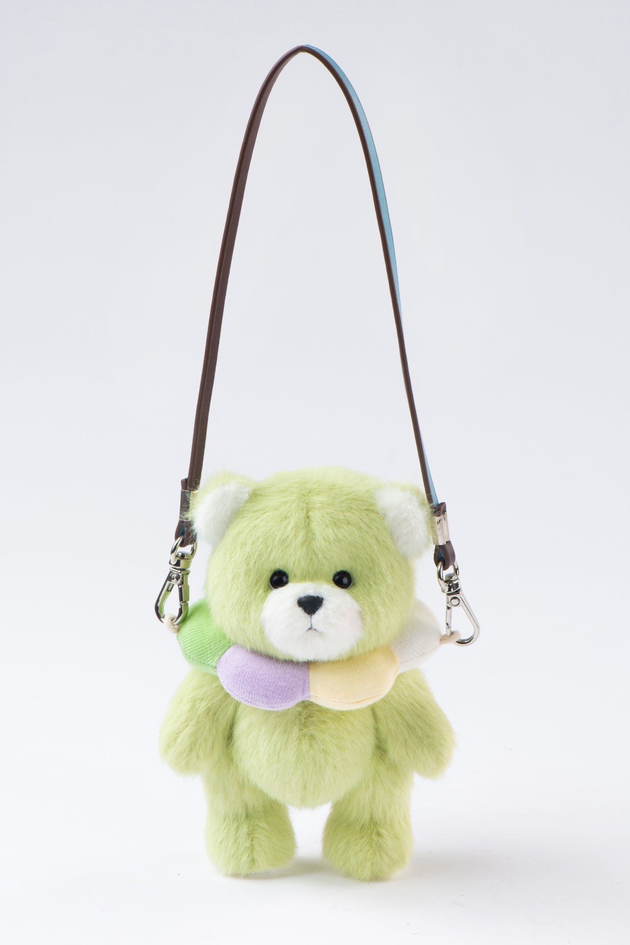 Lina Bear Pocket Series - Rainbow Flower in Green With Collar (15cm)