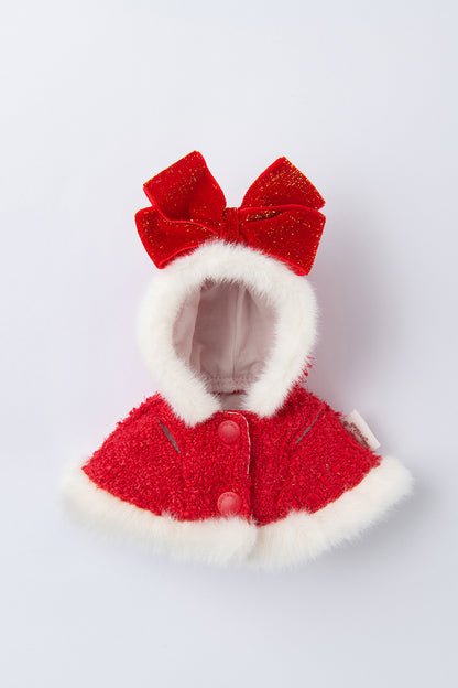 Lina Bear Pocket Series - Christmas Hood with Bow Suit (15CM)