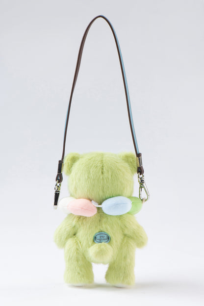 Lina Bear Pocket Series - Rainbow Flower in Green With Collar (15cm)