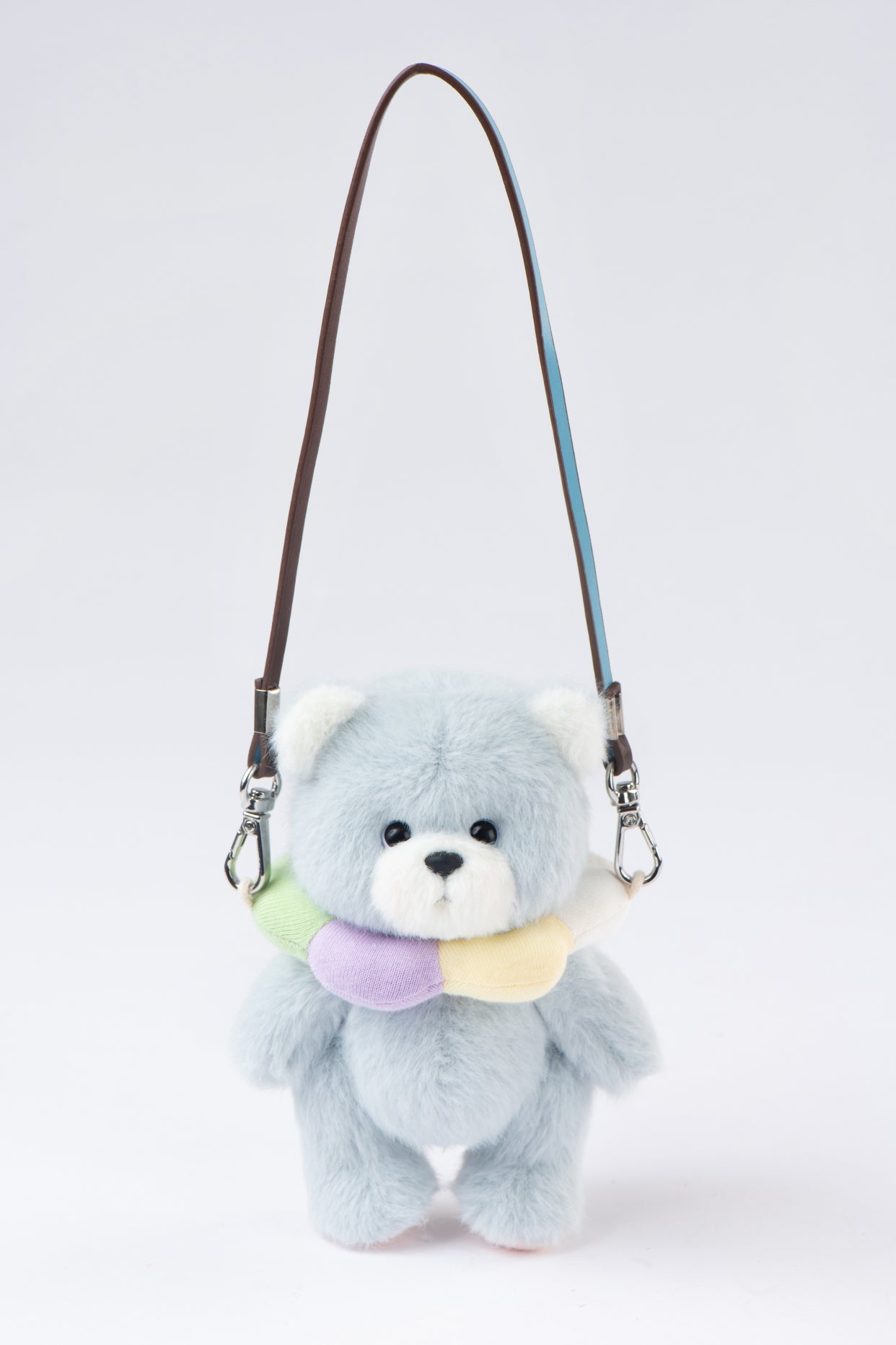 Lina Bear Pocket Series - Rainbow Flower Blue Bear With Collar (15cm)