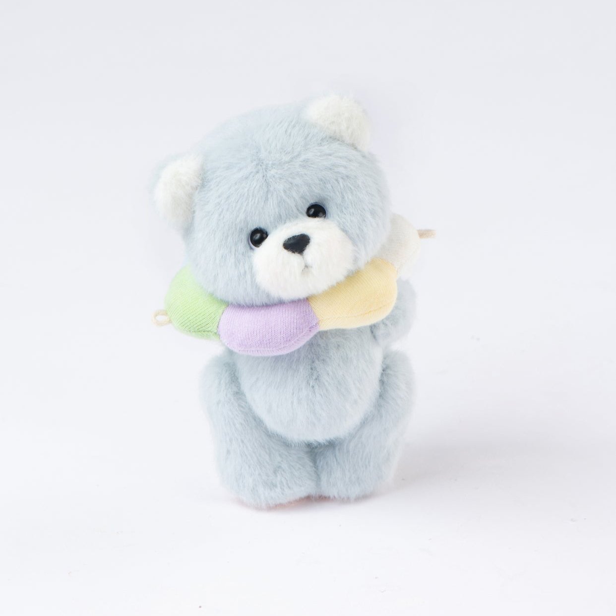 Lina Bear Pocket Series - Rainbow Flower Blue Bear With Collar (15cm)