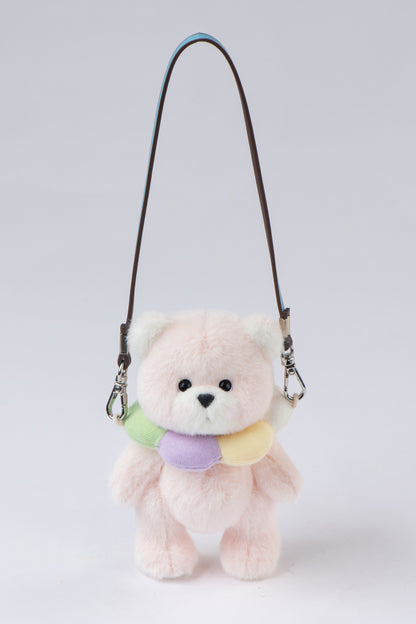 Lina Bear Pocket Series - Rainbow Flower Pink Bear with Collar (15cm)