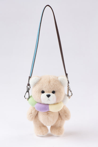 Lina Bear Pocket Series - Rainbow Flower Milk Tea Bear with Collar (15cm)