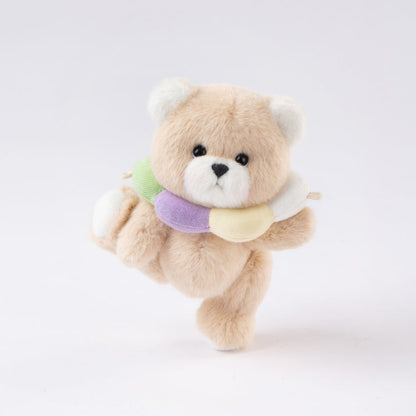 Lina Bear Pocket Series - Rainbow Flower Milk Tea Bear with Collar (15cm)