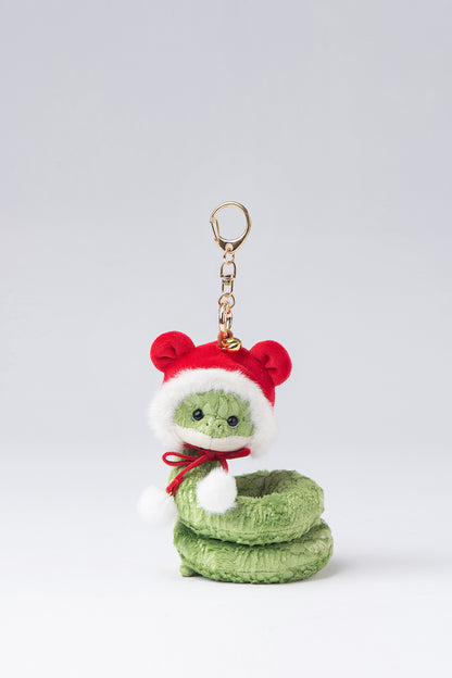 Lina Snake - Christmas Green with Red Hat (10cm)