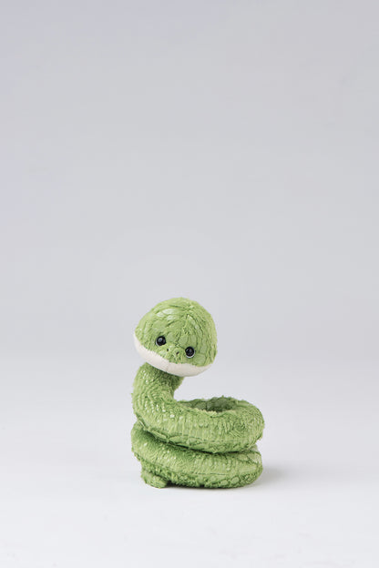Lina Snake - Christmas Green with Red Hat (10cm)