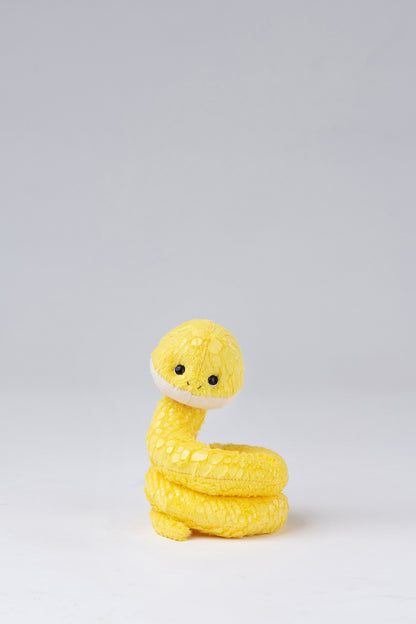 Lina Snake - Christmas Yellow with Red Hat (10cm)