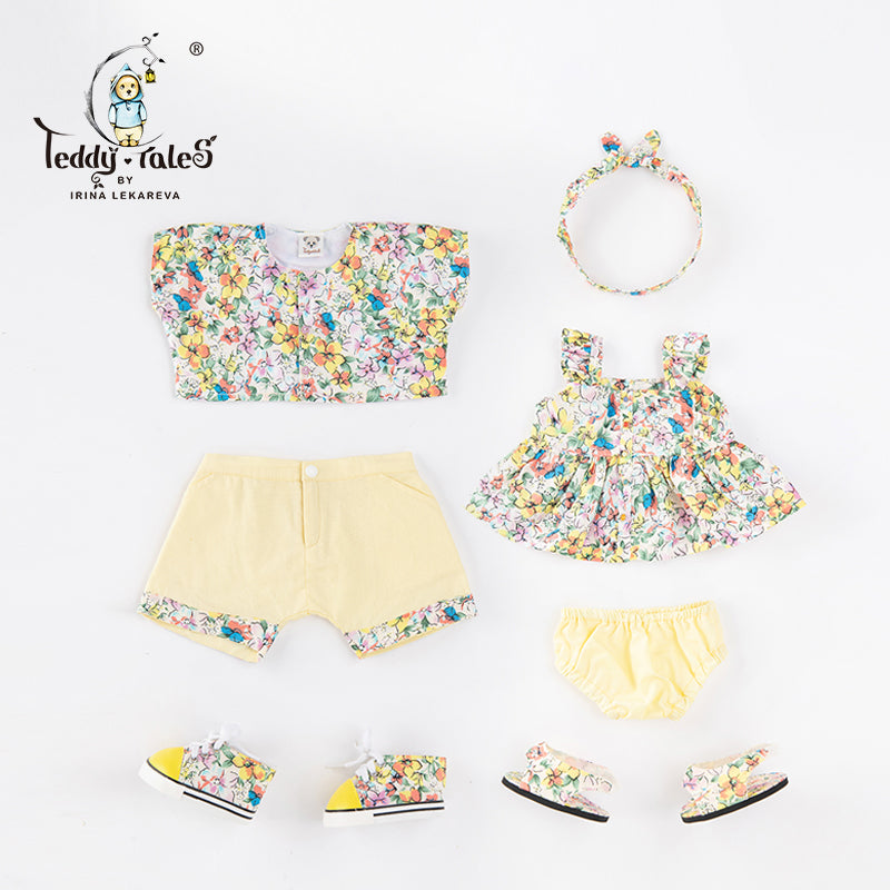 TeddyTales Passionate Beach Set – Passend für mittelgroße Bären/Hasen der PRO-Serie