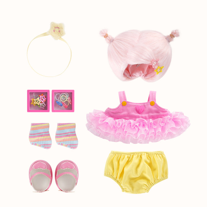 TeddyTales-Pink Dopamine Dress Set (M Size)