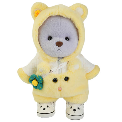 Marshmallow Bunny Hoodie-Set – passend für mittelgroße Bären