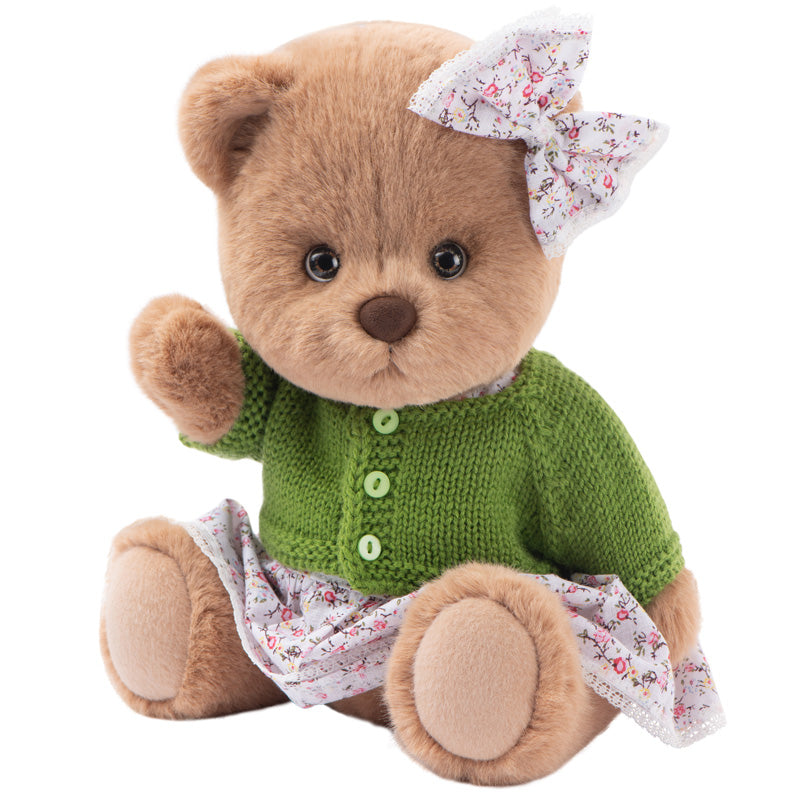 Female teddy bear Momo sitting
