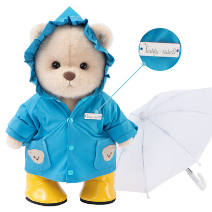 Blue Raincoat With Umbrella And Boots for 30cm baby