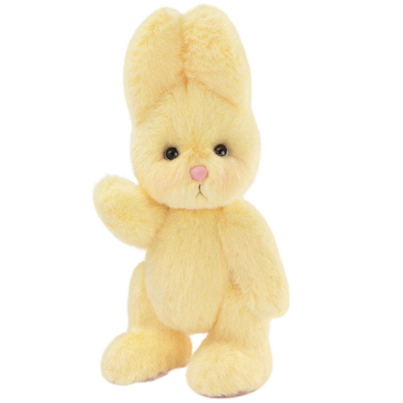 テディテイルズ - 温かみのある黄色のV耳ウサギのぬいぐるみ（25cm）