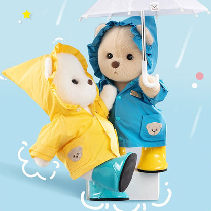 Blue Raincoat With Umbrella And Boots for 30cm baby